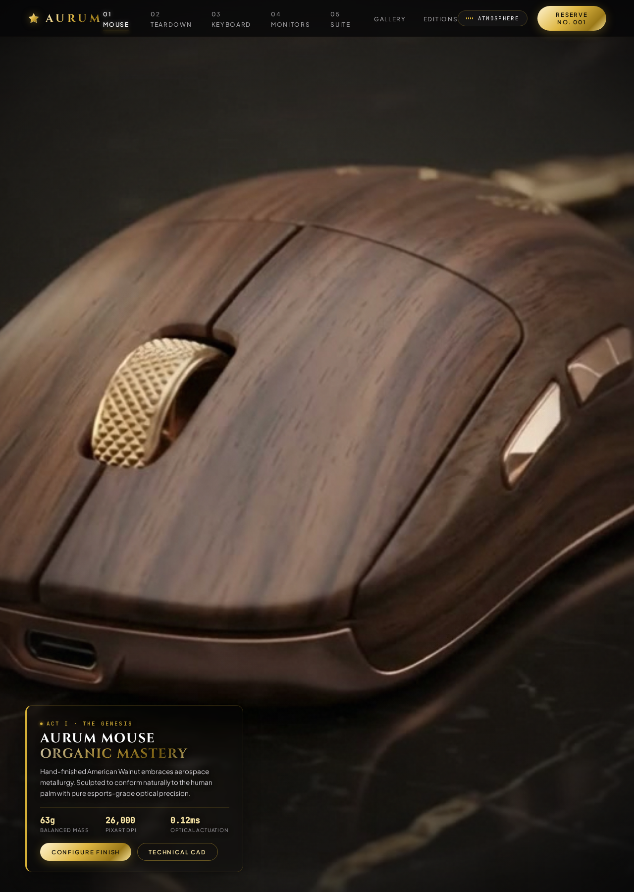 AURUM Mouse website screenshot