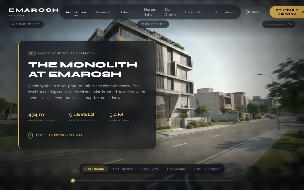 Emarosh Residence website screenshot