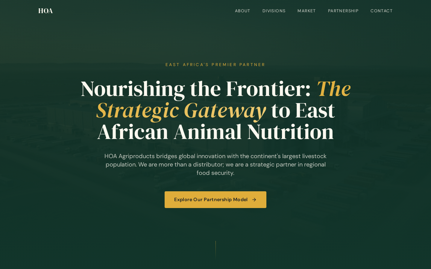 HOA Agriproducts website screenshot