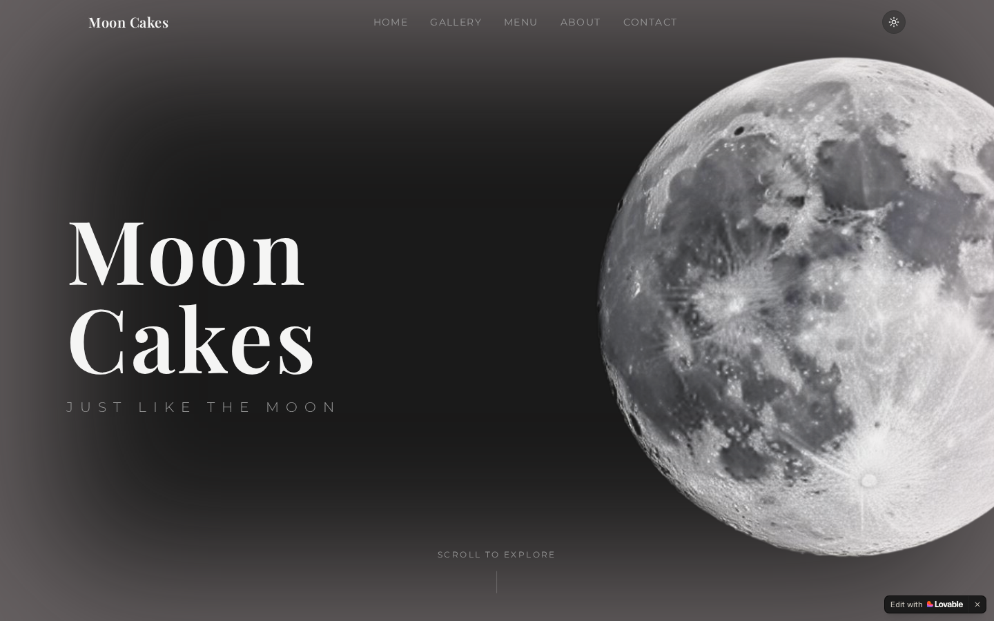 Moon Cakes website screenshot